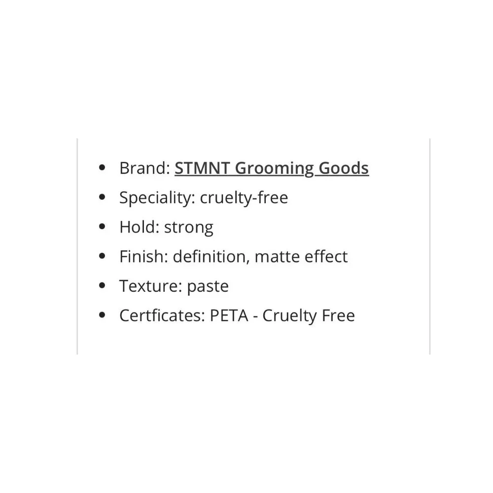 STMNT Grooming‎ Goods Shine Paste Hair Care Travel Size 30ml  Ex 08/25
